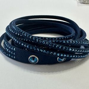 Wrap-star bracelet in navy by touchstone crystal